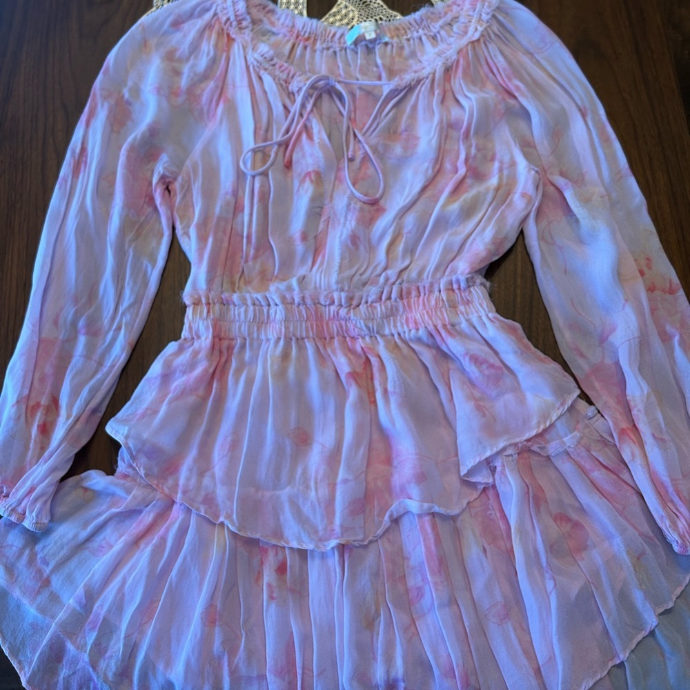 Loveshackfancy Multi-Ruffle Long Sleeve Mini-Dress - image 3